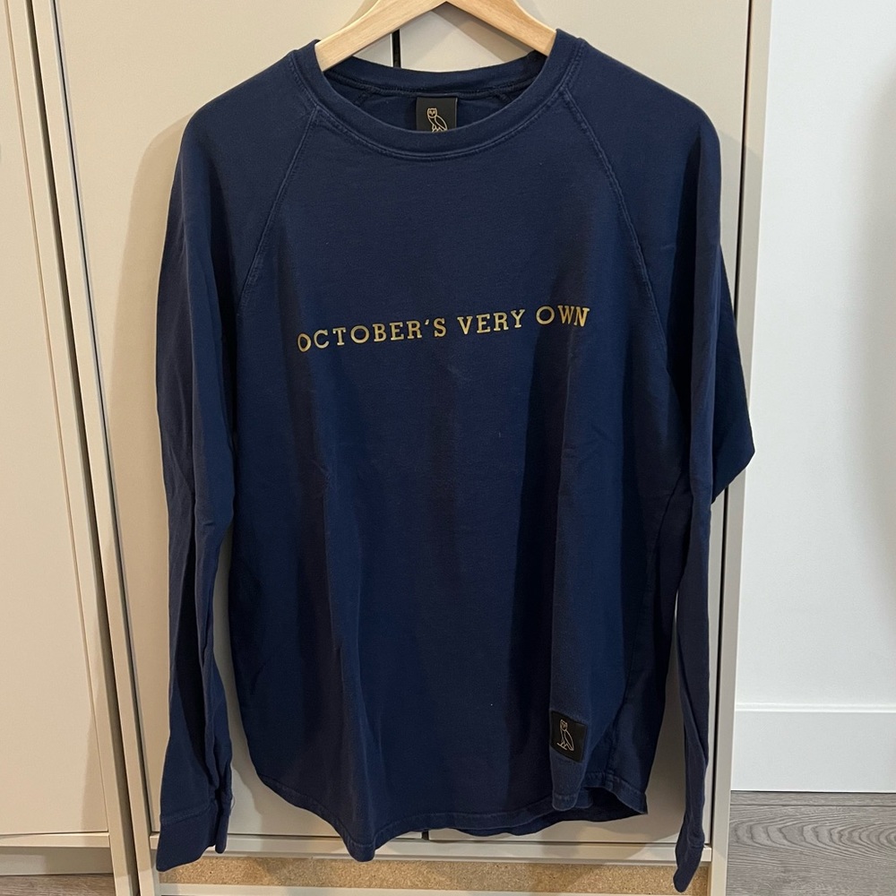 October’s Very Own OVO Navy Crewneck Tshirt
